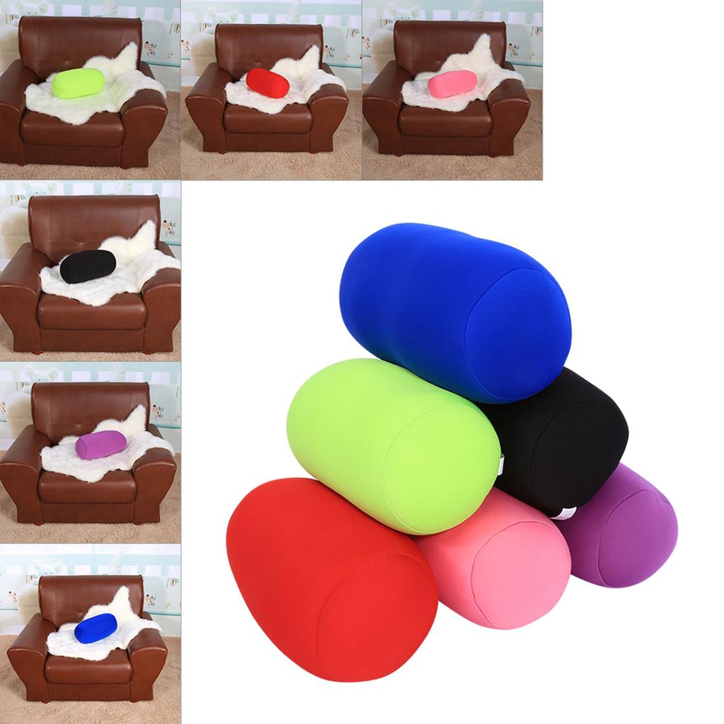 Home Seat Pillow  Mini Microbead Back Cushion Roll Throw Pillow Travel Home Sleep Neck Support Comfortable Microbead Pillow