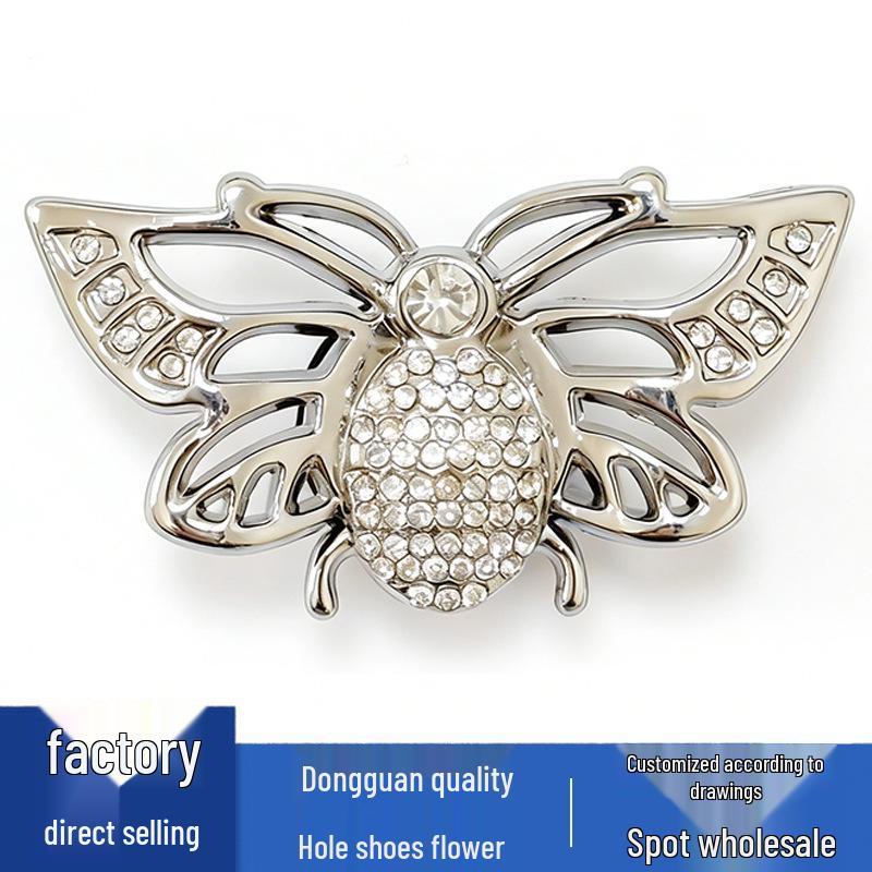 Metal Dragonfly & Butterfly Shoe Flower Buckles for Crocs