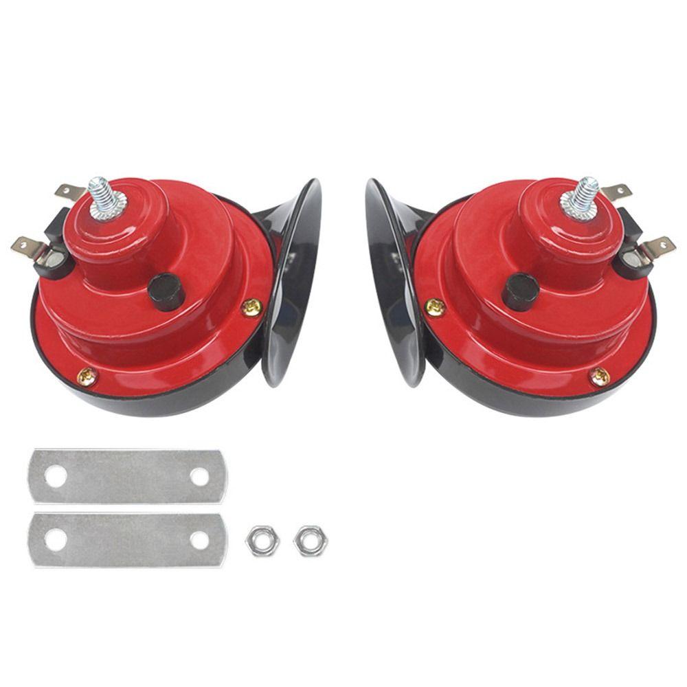 2Pcs 12V/24V Electric Snail Train Horn Waterproof Motorcycles Speaker Loud Car Horn  Universal