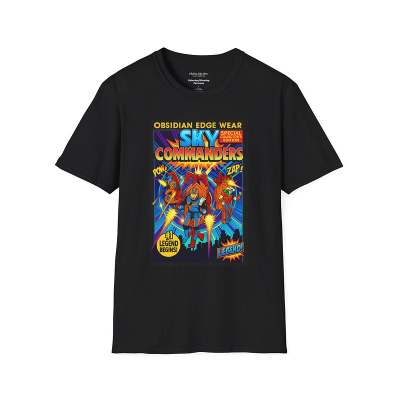 Sky Commanders Vintage Cartoons Unisex kids T-Shirt - Childhood Memories and Fun Designs 100