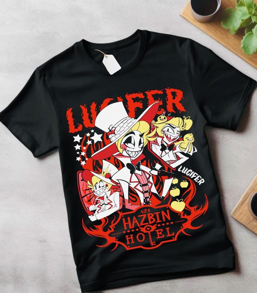 

Футболка Hazbin Hotel Футболка для фанатов Hazbin Hotel Футболки в подарок к фильму Hazbin Hotel L