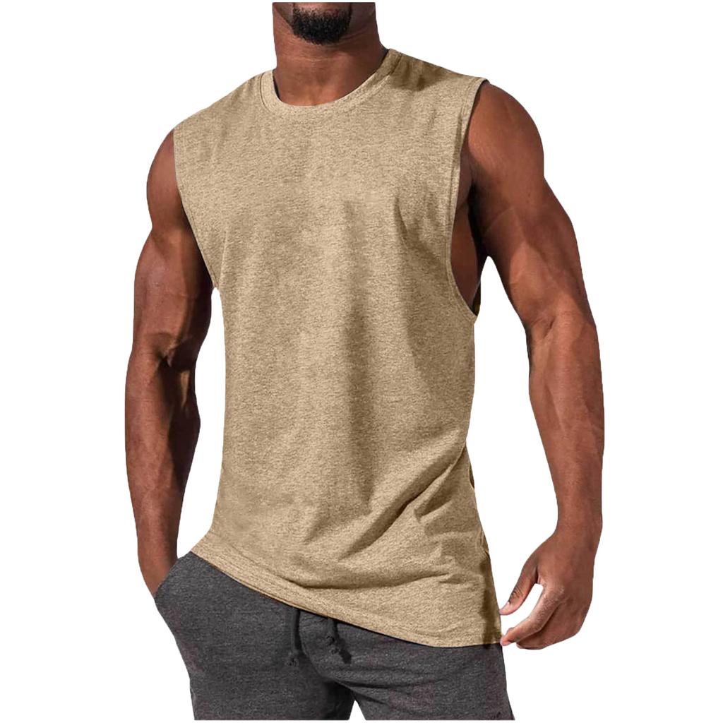 Muscle Men's Sports Casual Tank Top Summer Fitness Solid Men's Shirt