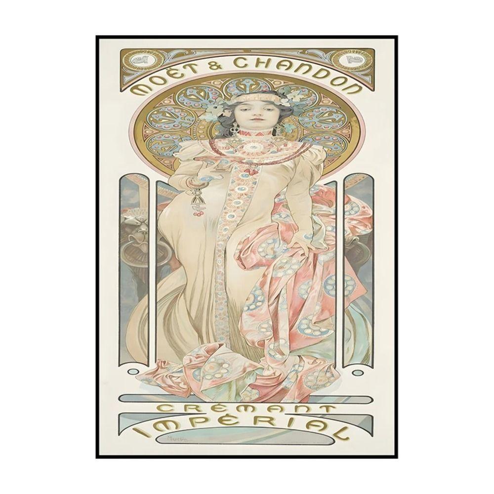 Vintage Art Nouveau Woman Tin Sign Retro Metal Panel Home Bar Cafe Decor