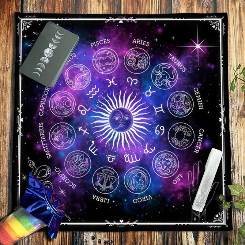 Tarot Card Tablecloth Altars Cloth 12 Constellations Tablecloth Home Decors