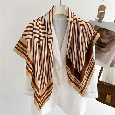 90cm Travel Sunscreen Versatile Large Square Scarf Shawl Headscarf Neck Protection Scarf Decoration For All Seasons