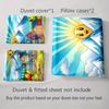 Sunny countryside scene Bedding Duvet cover sets Duvet covers Pillowcases gifts (1 * Duvet Cover 2 * Pillowcases, without duvet insert)