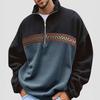 Men's Long-Sleeve Jacquard Half-Zip Hoodie