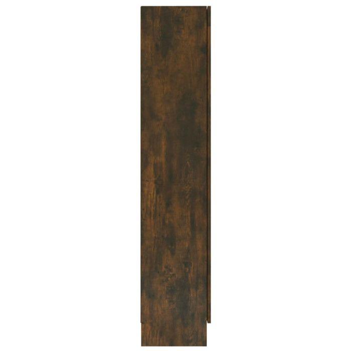 vidaXL Armoire à vitrine Chêne fumé 82,5x30,5x150 cm Bois d'ingénierie 815117