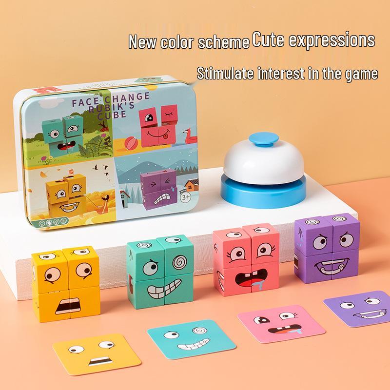 Iron Box Face-Changing Magic Cube Early Childhood Educational Puzzle Blocks
