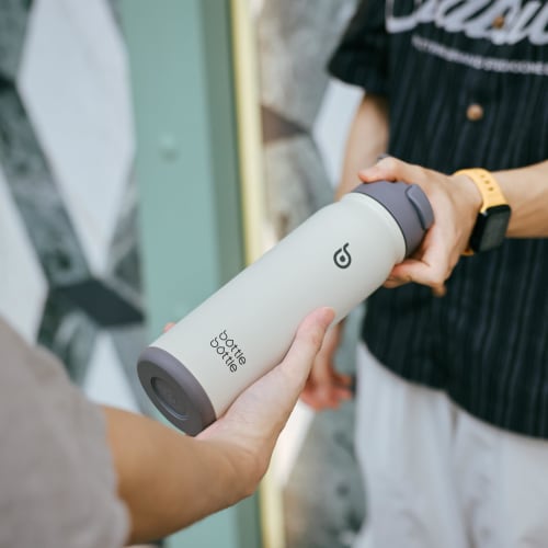 BOTTLE BOTTLE Water Bottle, 650ml, Kids' Water Bottle with Straw, Direct Drinking, Insulated Water Bottle with Bottom Storage, 2-Way Lid, Vacuum Insul