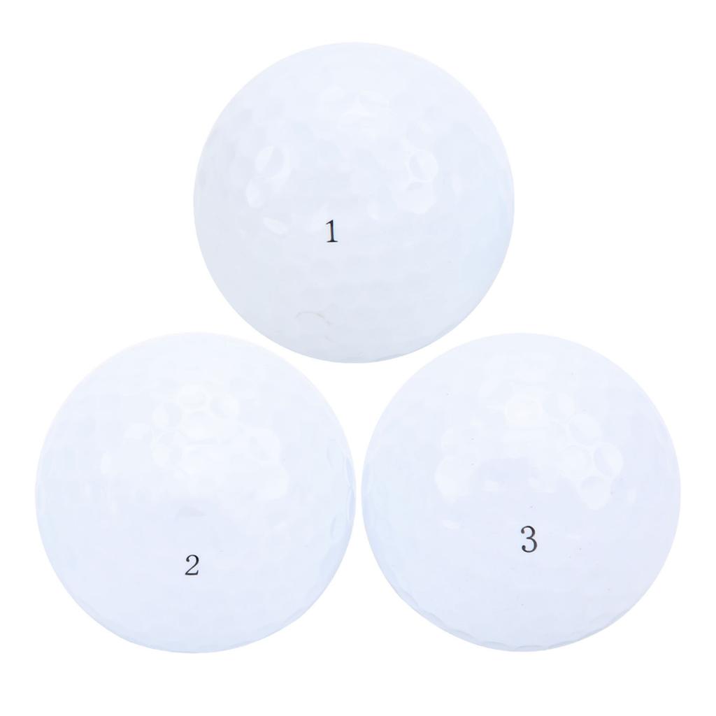3Pcs Rubber Golf Balls Driving Range Training Balls Golf Club Auxiliary Accessories