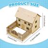 1/64 1/60 Miniature House Made of , Unpainted, Unique Ornament Accessory, DIY Building, Ready for