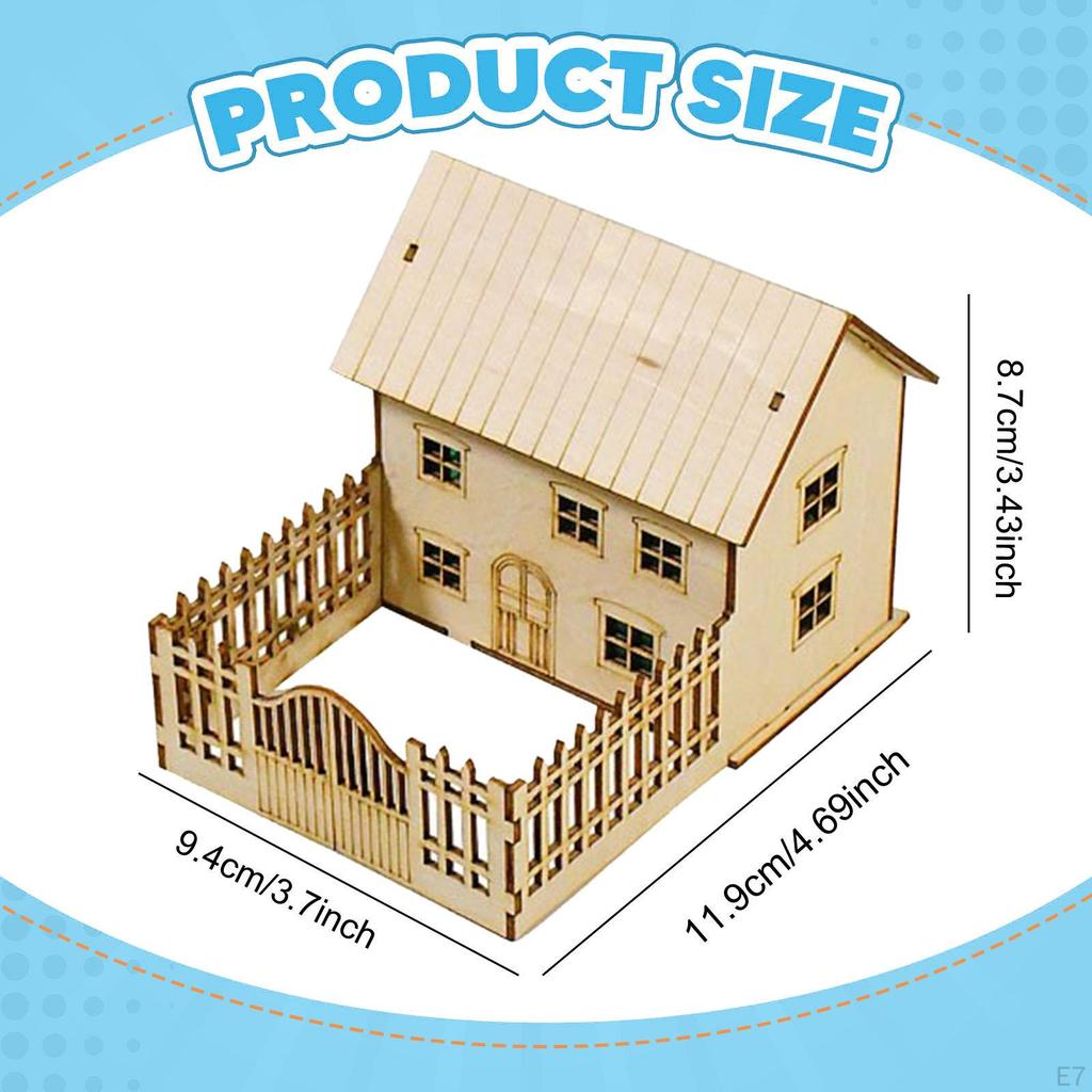 1/64 1/60 Miniature House Made of , Unpainted, Unique Ornament Accessory, DIY Building, Ready for