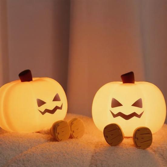 Magician Night Light 3 Brightness Levels Ghost Pumpkin Design Warm