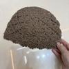 Autumn and winter double-layer handmade crochet three-dimensional flower versatile warm mohair headgear fashion woven hat women