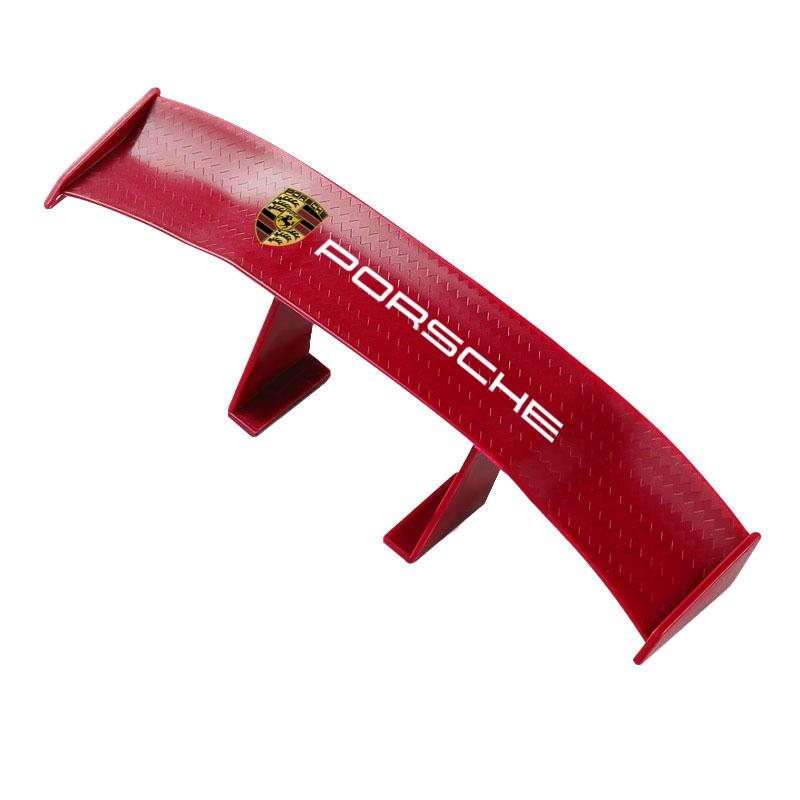 Car Rear Spoiler Mini Spoiler Wing Small Tail Emblem Sticker Decoration For Porsche Boxster Cayenne Panamera Macan Cayman 911 918 996 917 991
