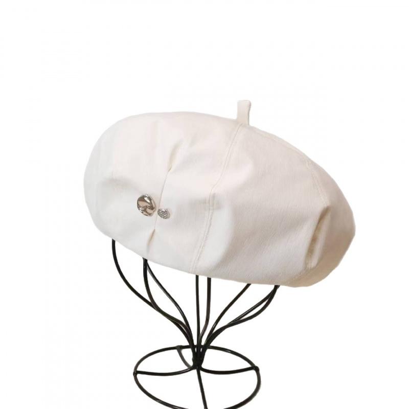New Simple Beret Hat Women Spring Summer Fashion All-Match Face Slimming Painter Hat Pumpkin Cap