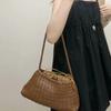 2024 Summer Versatile Hand-Woven Baguette Shoulder Bag - High-Grade Underarm Vegetable Basket Commuter Handbag