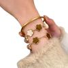 Minimalist Flower Pendant Bracelet: Stylish, Luxurious, and Versatile Bangle Design