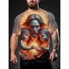 Men's 3D Print Jesus Virgin Mary T-Shirt Tops Casual Short Sleeve Crew Neck Jesus Birth Printed Tshirts For Men Streetwear