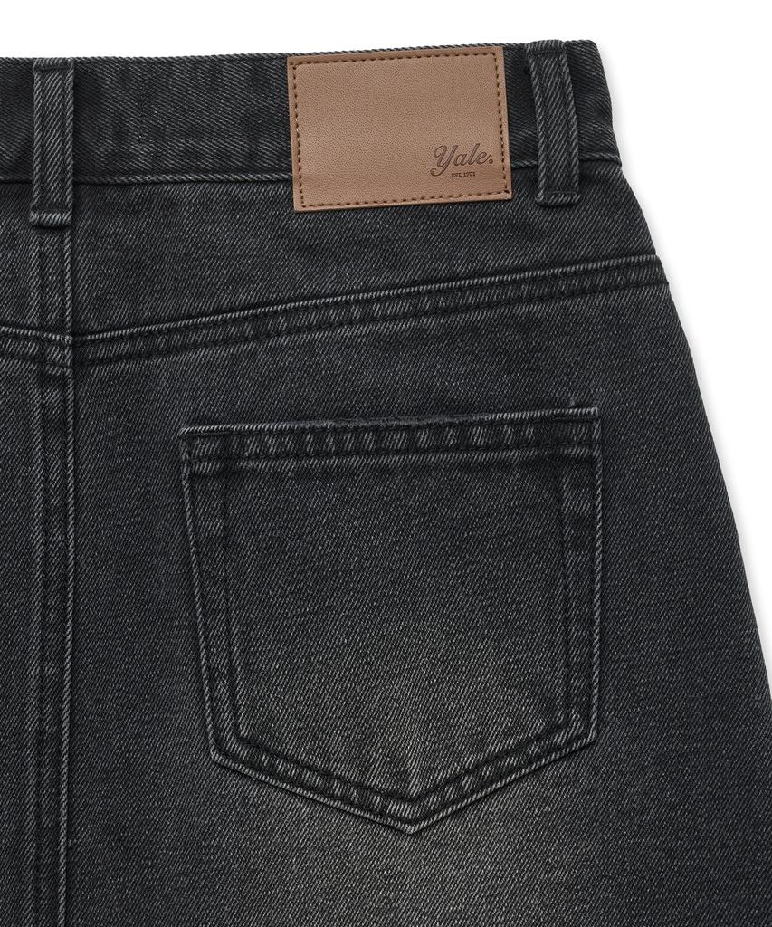 Yale Denim Mini Skirt_Charcoal