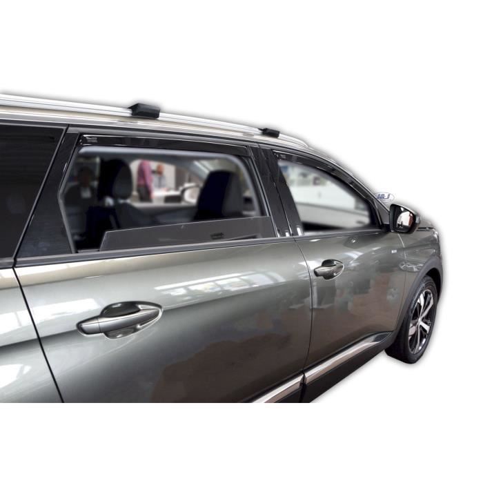 Air Deflectors - J&J AUTOMOTIVE - Peugeot 5008 - Smoked - Reinforced Acrylic - Easy Installation