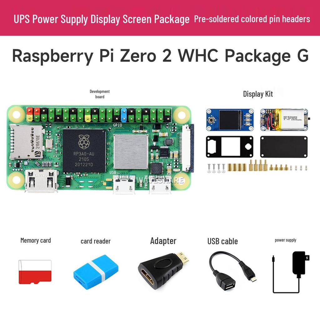 Raspberry Pi Zero 2 W mit angelötetem Pin-Header - Zweite Generation, Mehrere Pakete verfügbar