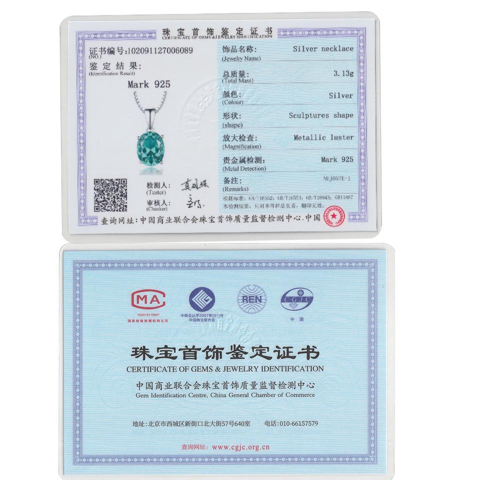 Umcho Halsketten mit grünem Verlobungsanhänger im Ovalschliff für Frauen, Halo-Geburtsstein für Mai, zierlicher Anhänger für die Brauthochzeit