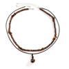 Men's European & American Turquoise and Wooden Beads Necklace Set - Simple, Versatile Sweater Chain