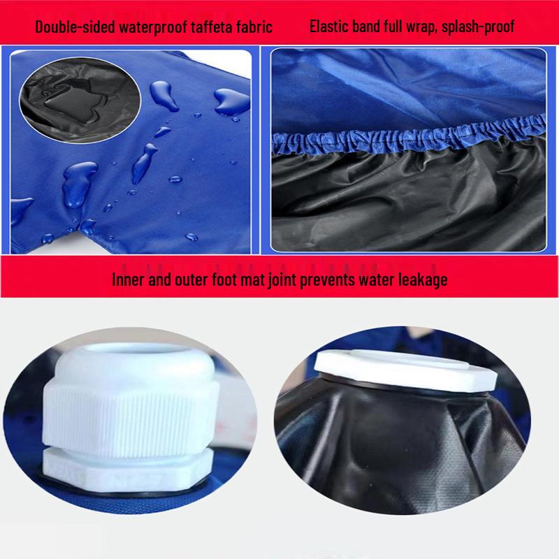 Thickened Oxford Air Conditioner Cleaning Cover with Water Collection and Side Panels for Wall-mounted Units