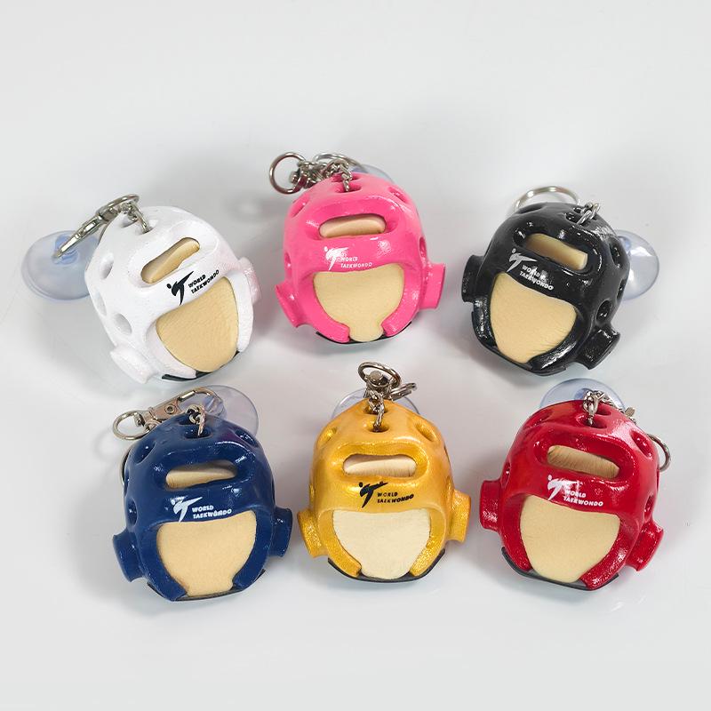 Taekwondo Backpack Pendant: Small Ornaments, Karate Gifts, Head Guard & Foot Target Keychain