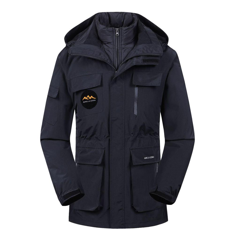 Unisex Übergröße Wasserdichte Winddichte Bergjacke mit Baumwollfutter