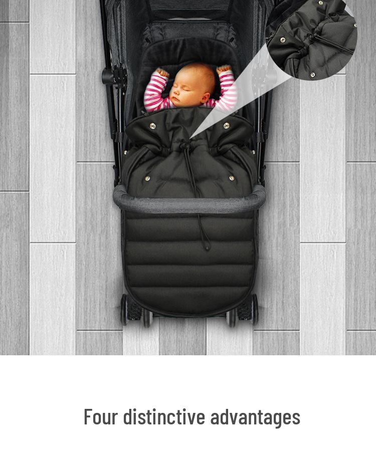Universal Winter Baby Stroller Footmuff: Thick, Warm, and Windproof.