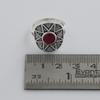Lab Created Ruby Silver Ring, 925 Sterling Silver Handmade Jewelry, Silver Ring, Unisex Jewelry Ar8938
