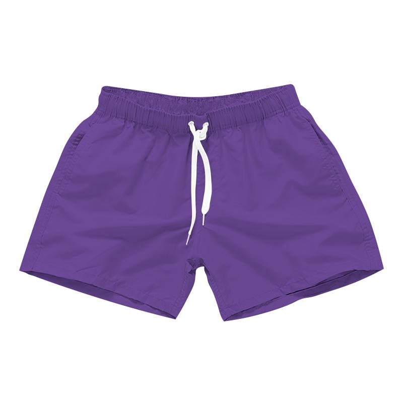Mens Swim Trunks with Side Pockets Summer Casual Solid Color Beach Shorts Quick Dry Lightweight Board Shorts Swimwear Swimsuit