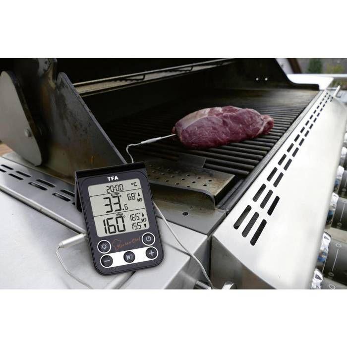 Tfa dostmann 14.1512.01 küchen-chef thermomètre de barbecue noir