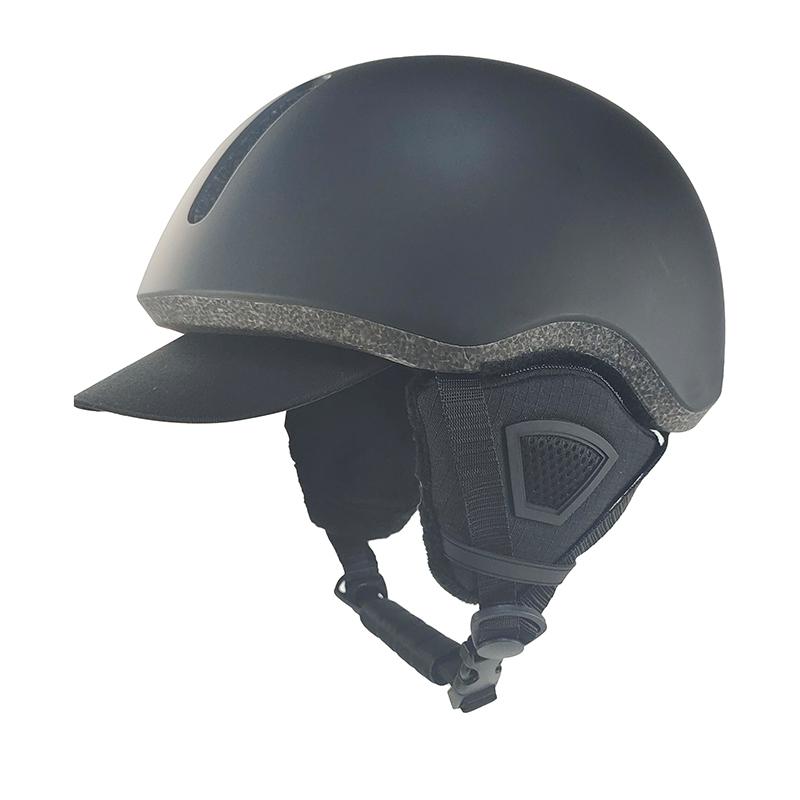Helmet Ski Snowboard Helmet With Visor Shield for Men Women Shockproof Windproof Protective Gear for Skiing Snowboarding S чёрный
