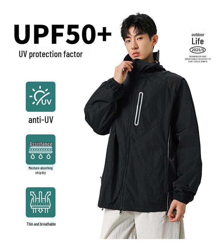 Unisex UPF50+ Lightweight Anti-UV Summer Sports Jacket