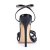 14/15cm Extra Hoher Absatz Übergröße Crossdresser Damen Sandalen Schwarz/Rot Farbstil Essentielle High Heels Sexy Tanz & Cosplay