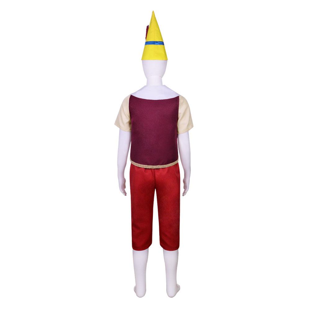 Pinocchio Long Nose Costume Halloween Movie Puppet Cosplay Outfit Stage Performance Suit for Adults Kids