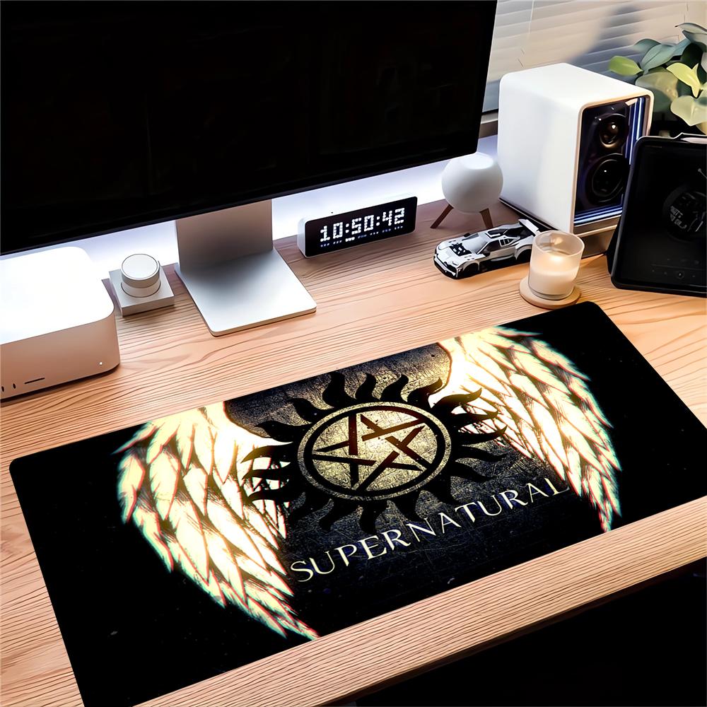 Supernatural Angel Wings Large Gaming Mouse Pad Nonslip Rubber Base Waterproof Desk Mat For Office Pc Laptop