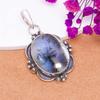 Dendritic Agate - Brazil 925 Sterling Silver Pendant V8188, White Pendant, Oval Pendant, Valentin's Day Gift, Gift For Her, Birthday Gift, Handmade Je