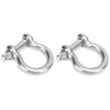 2pcs Bow Shackle Stainless Steel Anti Corrosion D Ring Anchor for Camping Hiking Outdoor Sports(M18 950kg Load )