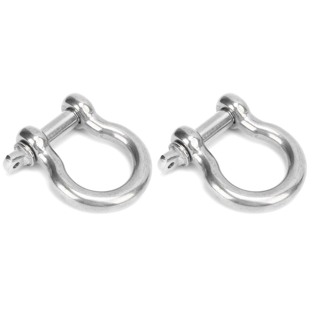 2pcs Bow Shackle Stainless Steel Anti Corrosion D Ring Anchor for Camping Hiking Outdoor Sports(M18 950kg Load )