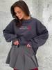 100% cotton bundle T-shirt early autumn fashion letter print lazy style versatile top