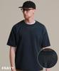STAGE NAME Cool Soft Neck Punching Knit Short Sleeve Tee_Navy