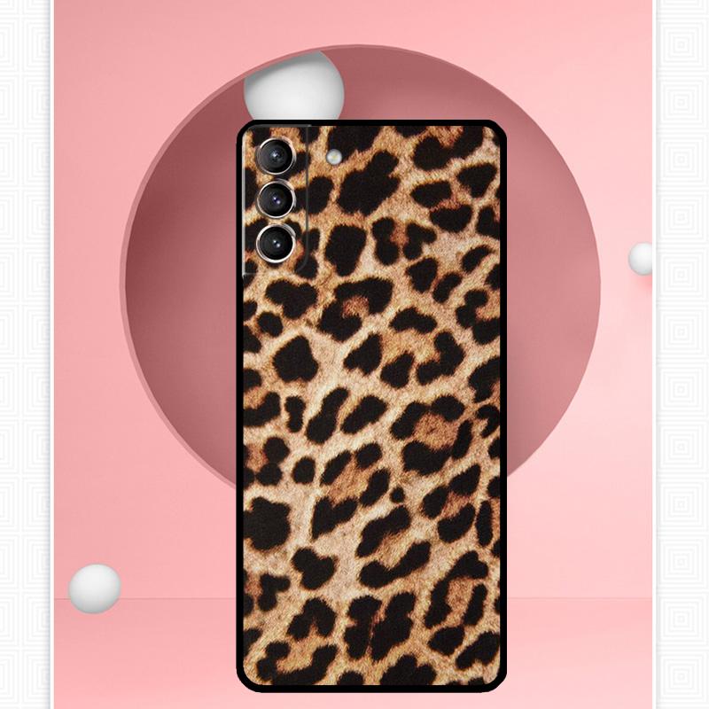 African Leopard Print Case For Samsung Galaxy S24 Ultra S20 S21 S22 S23 S25 Ultra S9 S10 Plus S25 FE Cover Funda