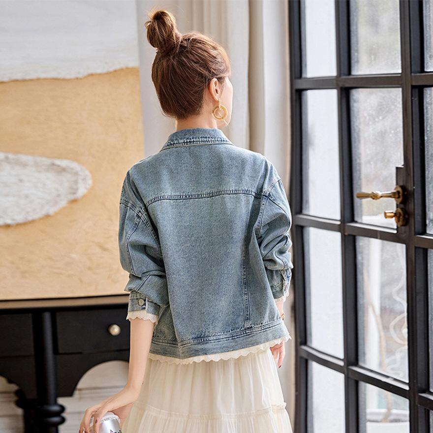 Denim Jacket Women's Spring and Autumn New Casual Versatile Short Spring Design Jacket