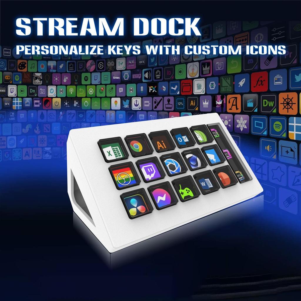 Visual Customizable Keyboard Streamdeck HSV293S Controller