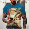 Funny Santa Claus Christmas T-Shirts 3d Print  Tops Tees Mens Shirts Summer Holiday Casual T-Shirts